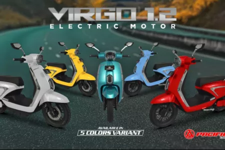 Berikut spesifikasi dan harga motor listrik mirip Vespa, Pacific Virgo 1.2.