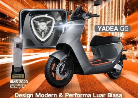 Berikut spesifikasi dan harga motor listrik Yadea G6.