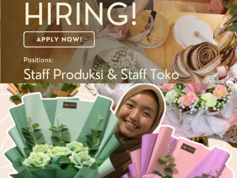 Tamatan SMP Bisa Daftar! Jdarr Florist Cimahi Bandung Buka Loker 2 Posisi untuk Fresh Graduate