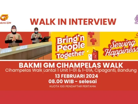 Mulai Besok! Bakmi GM Bandung Buka Loker 2 Posisi Walk In Interview untuk Tamatan SMA dan SMK, Ini Syaratnya