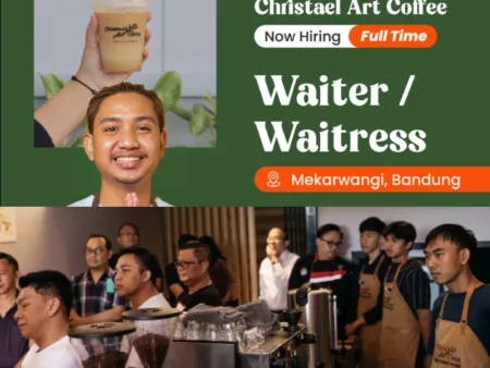 Buruan Daftar, Christael Art Coffe Bandung Buka Loker Terbaru untuk Tamatan SMA dan SMK