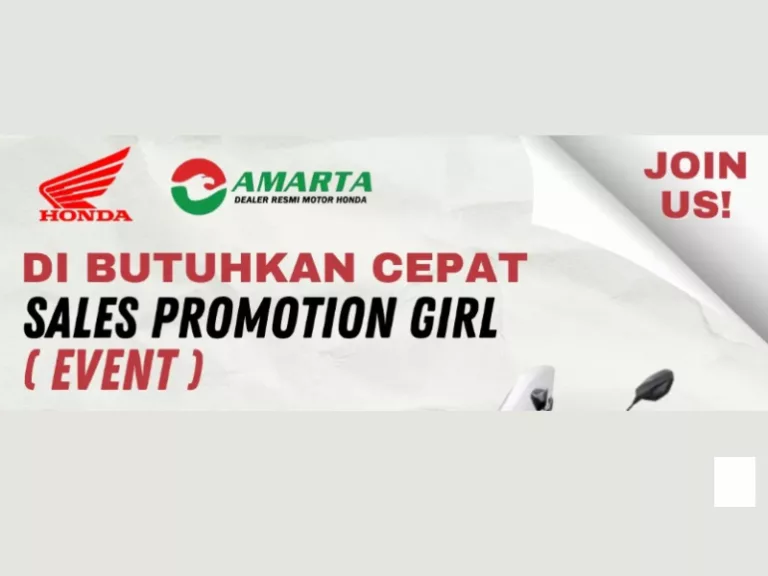 Loker SPG Terbaru! Honda Amarta Bandung Gelar Lowongan untuk Tamatan SMA dan SMK