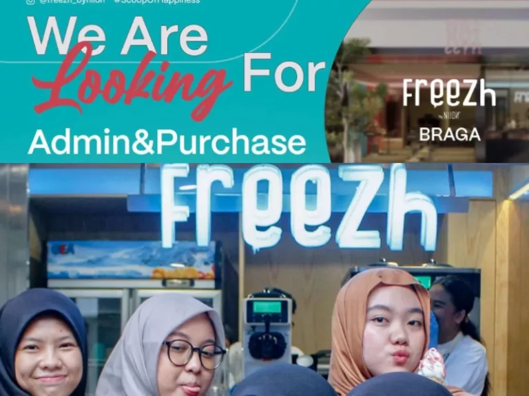 Penempatan Braga! Freezh Bandung Gelar Loker Terbaru Posisi Admin, Minat?