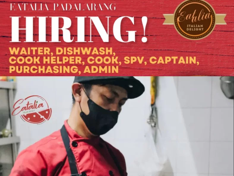 8 POSISI SEKALIGUS! Eatalia Cafe Bandung Gelar Loker Terbaru untuk Lulusan SMA dan SMK