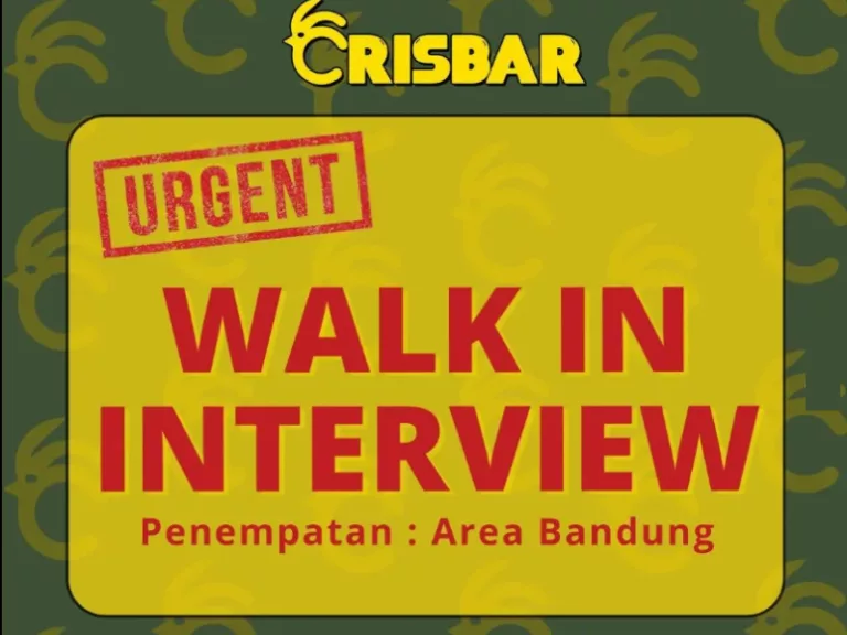 Ada 2 Posisi! Crisbar Bandung Buka Loker untuk Tamatan SMA dan SMK