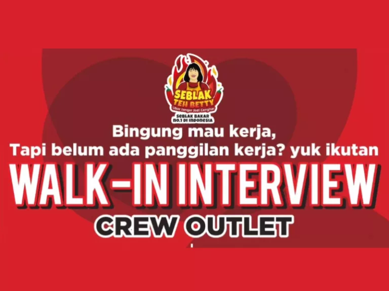 FRESH GRADUATE MERAPAT! Seblak Teh Betty Bandung Buka Loker Walk In Interview untuk Lulusan SMA dan SMK