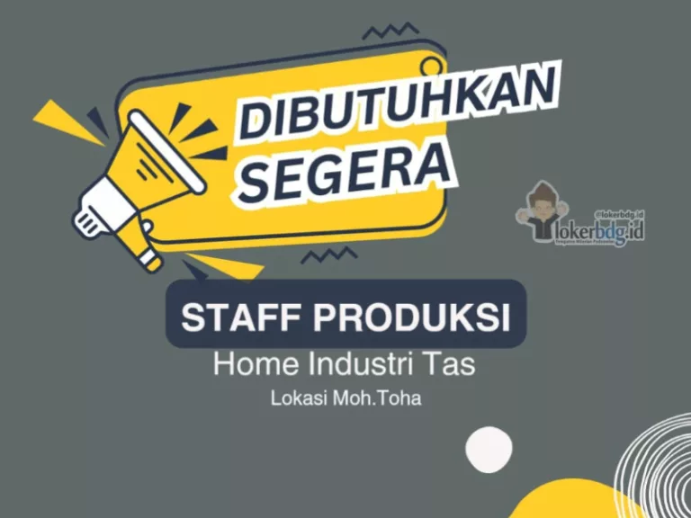 Info Loker SMA SMK: Yeye Bags Bandung Buka Lowongan Kerja Posisi Staff Produksi