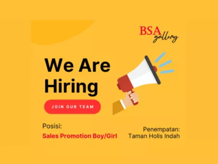 Info Loker SPG SPB: BSA Gallery Bandung Gelar Lowongan untuk Tamatan SMA dan SMK
