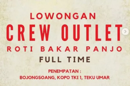 Berikut informasi loker yang diadakan oleh Roti Bakar Panjo di Bandung.