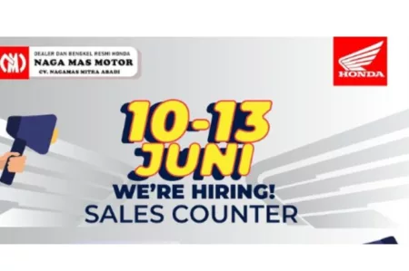 Berikut kualifikasi untuk loker dari Naga Mas Motor posisi Sales Counter