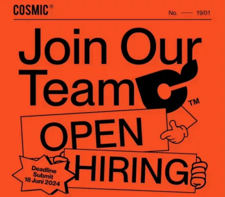 Berikut informasi loker yang diadakan oleh Cosmic Clothes.