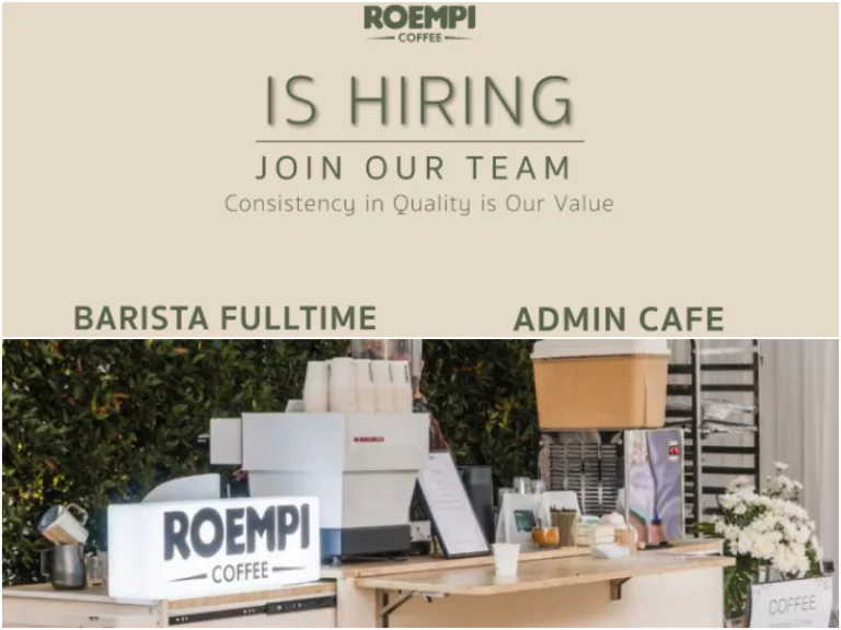 2 Posisi Sekaligus! Roempi Coffee Bandung Buka Loker untuk Fresh Graduate SMA dan SMK