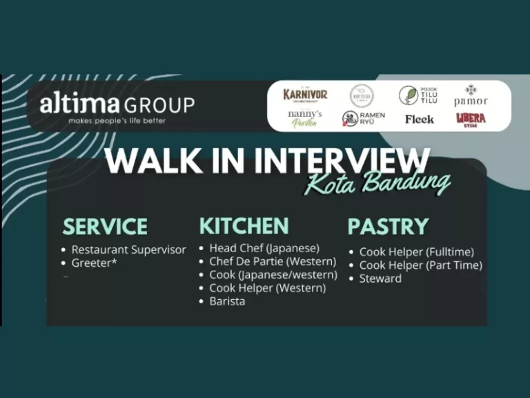 9 Posisi Sekaligus! Altima Group Bandung Buka Loker Walk In Interview untuk Fresh Graduate