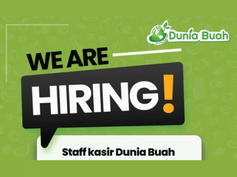 Gas Daftar! Dunia Buah Bandung Buka Loker untuk Tamatan SMA dan SMK Posisi Staff Kasir