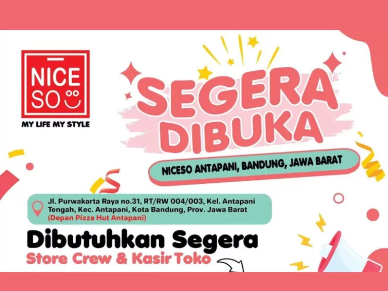 Info Loker Niceso Bandung: Terbuka untuk Tamatan SMA dan SMK, Bisa Datang Langsung!