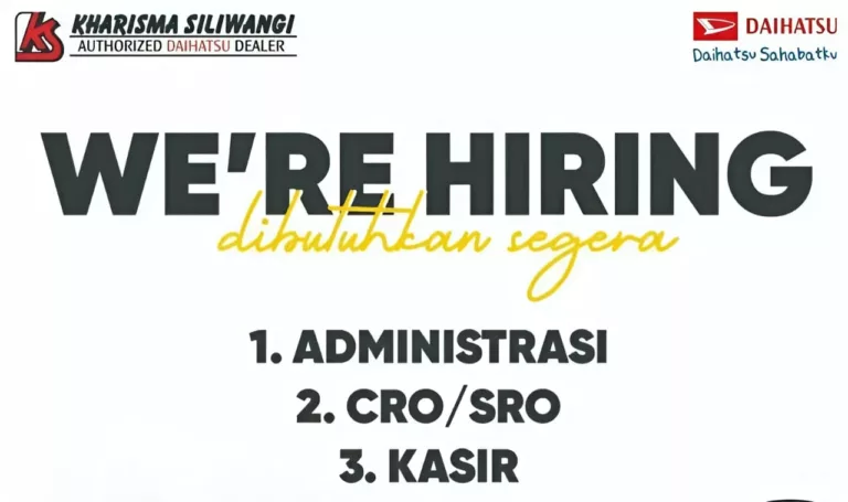 Berikut informasi loker yang diadakan oleh Kharisma Siliwangi.