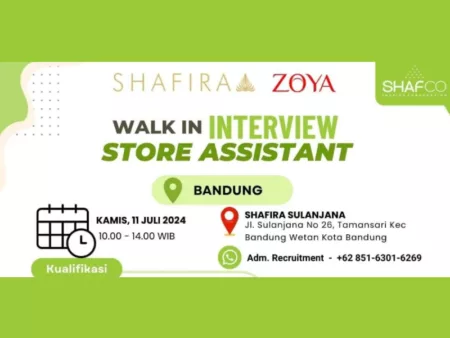 Mulai Besok! Shafira Bandung Buka Loker Walk In Interview, Begini Syaratnya