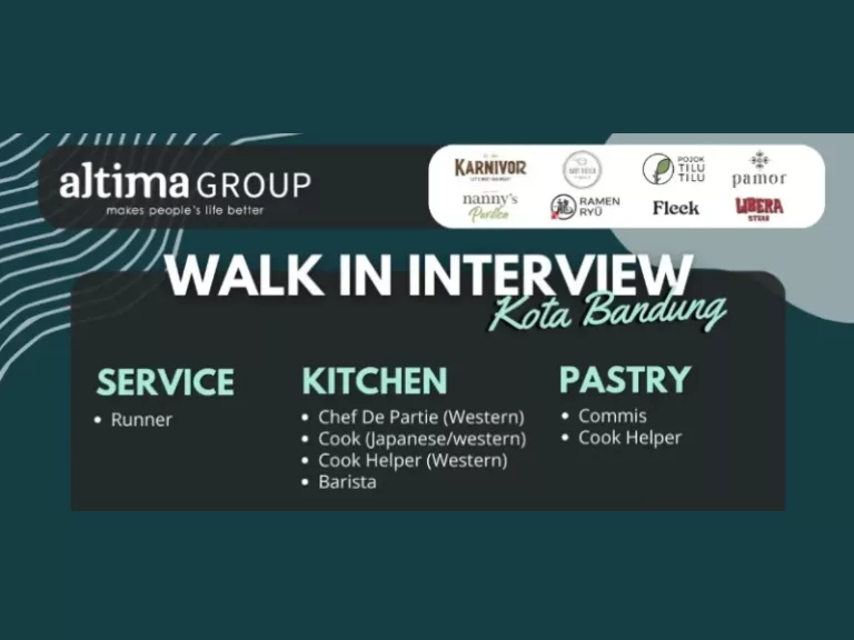 CATAT TANGGALNYA! Altima Group Bandung Buka Loker Walk In Interview Terbaru, Fresh Graduate Merapat