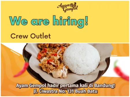 Fresh Graduate Merapat! Ayam Gempol Bandung Buka Loker Terbaru Posisi Crew Outlet