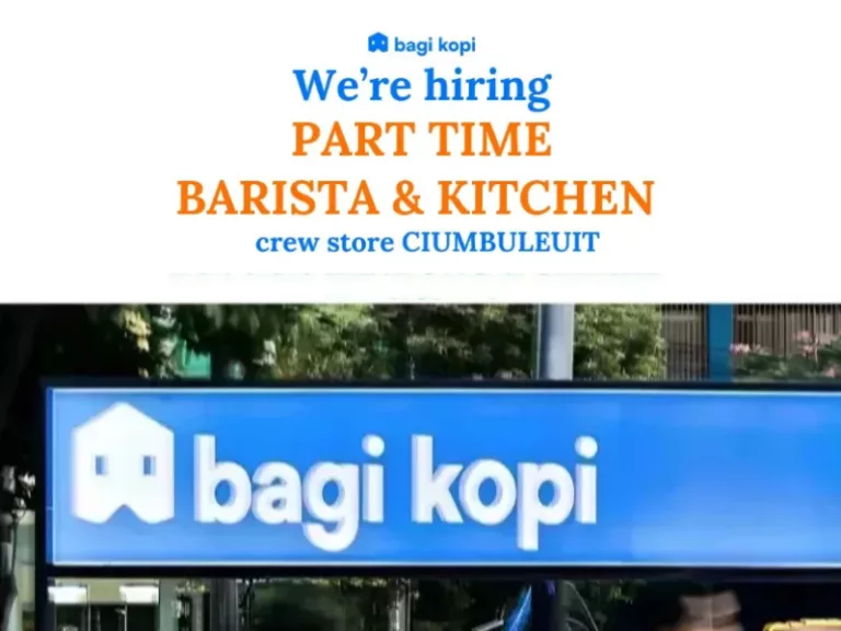 Info Loker Part Time: Bagi Kopi Ciumbuleuit Bandung Buka Lowongan untuk Tamatan SMA dan SMK