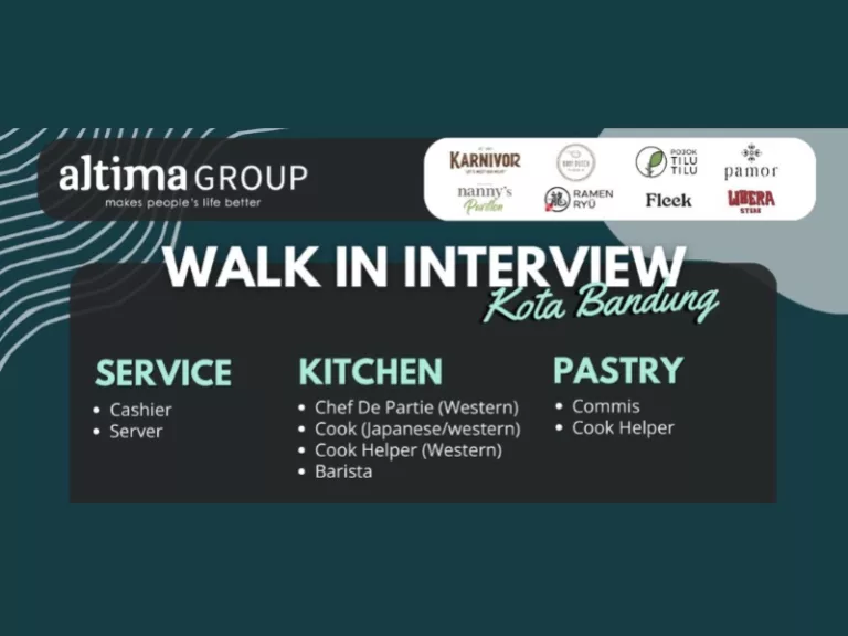 Walk In InTerview! Altima Group Bandung Buka Loker 8 Posisi untuk Fresh Graduate, Ini Jadwalnya