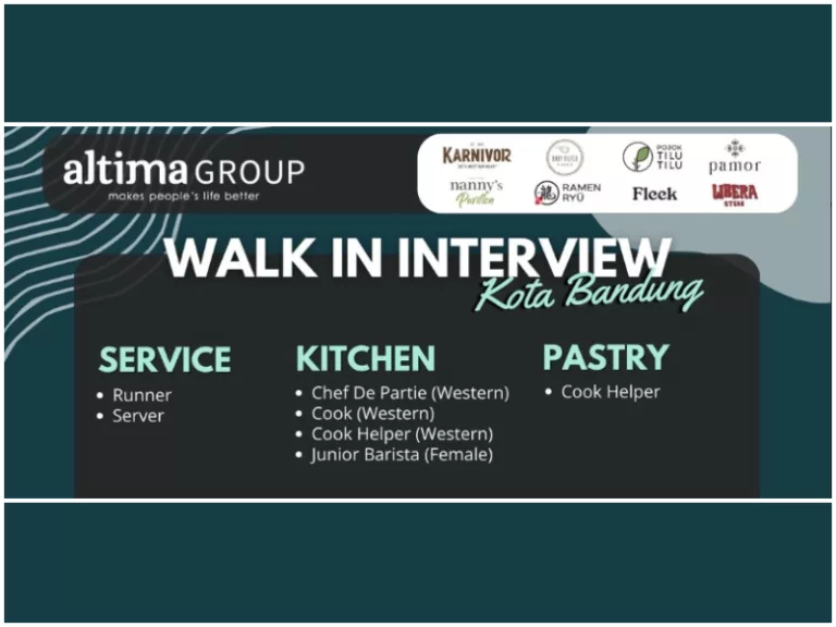 Walk In Interview! Altima Group Bandung Buka Loker 7 Posisi Sekaligus, Fresh Graduate Bisa Daftar