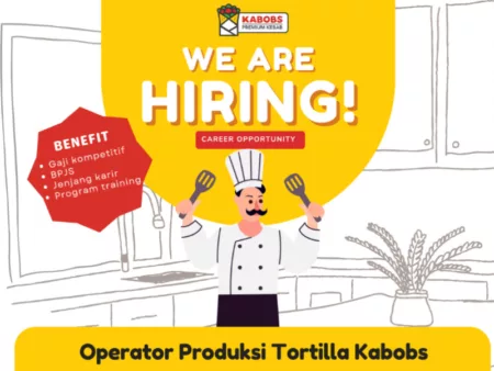 Baru DIbuka! Kabobs Bandung Buka Loker Posisi Operator Produksi untuk Tamatan SMA dan SMK