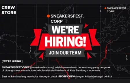 Buat Lulusan SMA SMK! Sneakerfest Corp Bandung Buka Loker Terbaru Posisi Crew Outlet