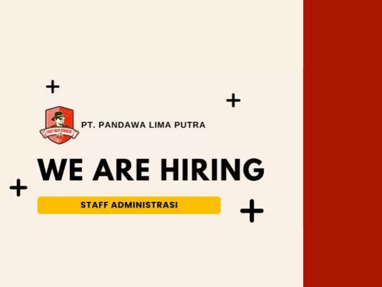 Info Loker Staf Admin: PT Pandawa Lima Putra Buka Lowongan Terbaru untuk Tamatan SMA dan SMK