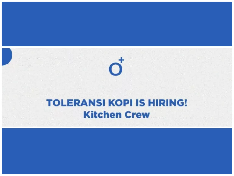 Toleransi Kopi Jatinangor Buka Loker Terbaru Posisi Kitchen Crew, Ini Syarat dan Link Daftarnya