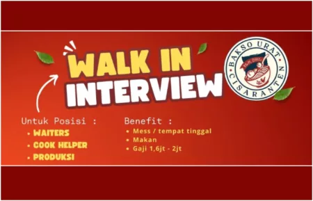 Walk In Interview! Bakso Urat Cisantren Bandung Buka Loker 3 Posisi untuk Tamatan SMA SMK