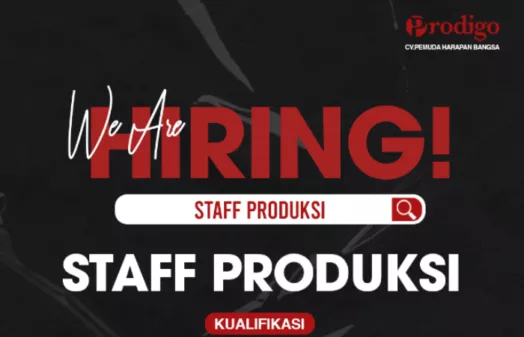 18 Tahun Bisa Daftar! Prodigo Bandung Buka Loker Posisi Staff Produksi