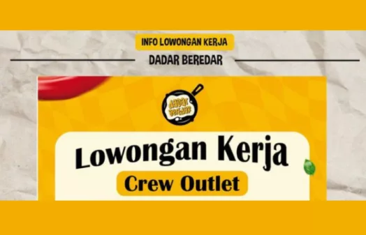 Buat Lulusan SMA SMK! Dadar Beredar Cimahi Adakan Loker Terbaru Posisi Crew OutletBuat Lulusan SMA SMK! Dadar Beredar Cimahi Adakan Loker Terbaru Posisi Crew Outlet