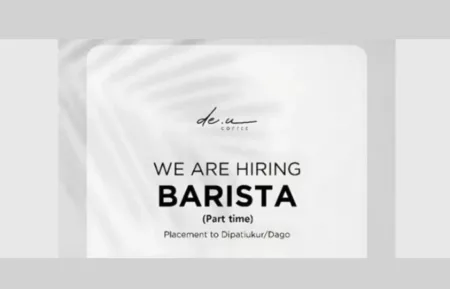 Info Loker Part Time: Deu Coffee Bandung Buka Lowongan Posisi Barista