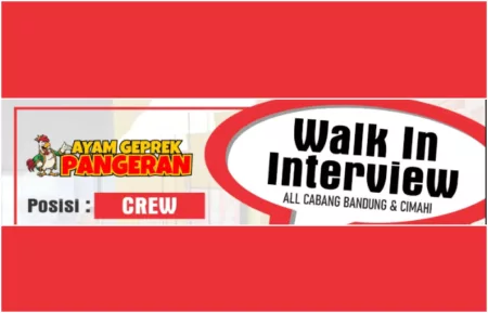 Walk In Interview! Ayam Geprek Pangeran Bandung Buka Loker Terbaru Buat Tamatan SMA SMK