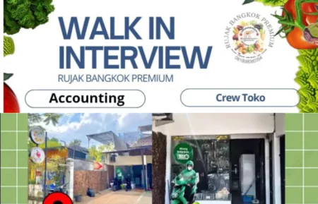 Walk In Interview! Rujak Bangkok Premium Bandung Buka Loker bagi Lulusan SMA dan SMK